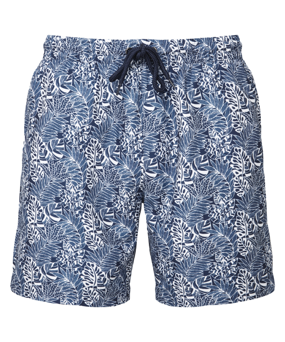 Wombat WB900 Men's swim shorts in White/Navy Leaf*