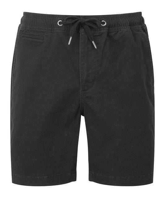 Wombat WB902 Men’s drawstring chino shorts in Black