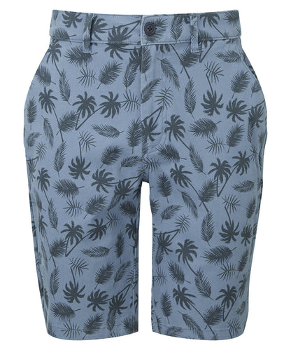 Wombat WB905 Men’s palm print shorts in Blue