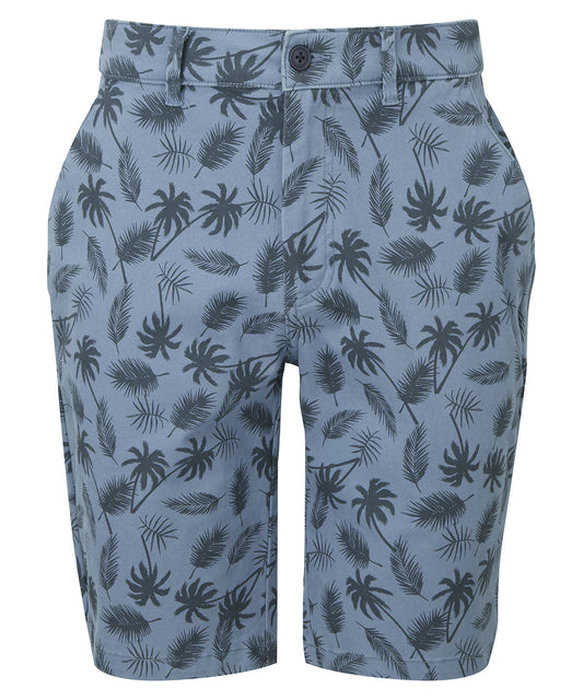 Wombat WB905 Men’s palm print shorts in Blue