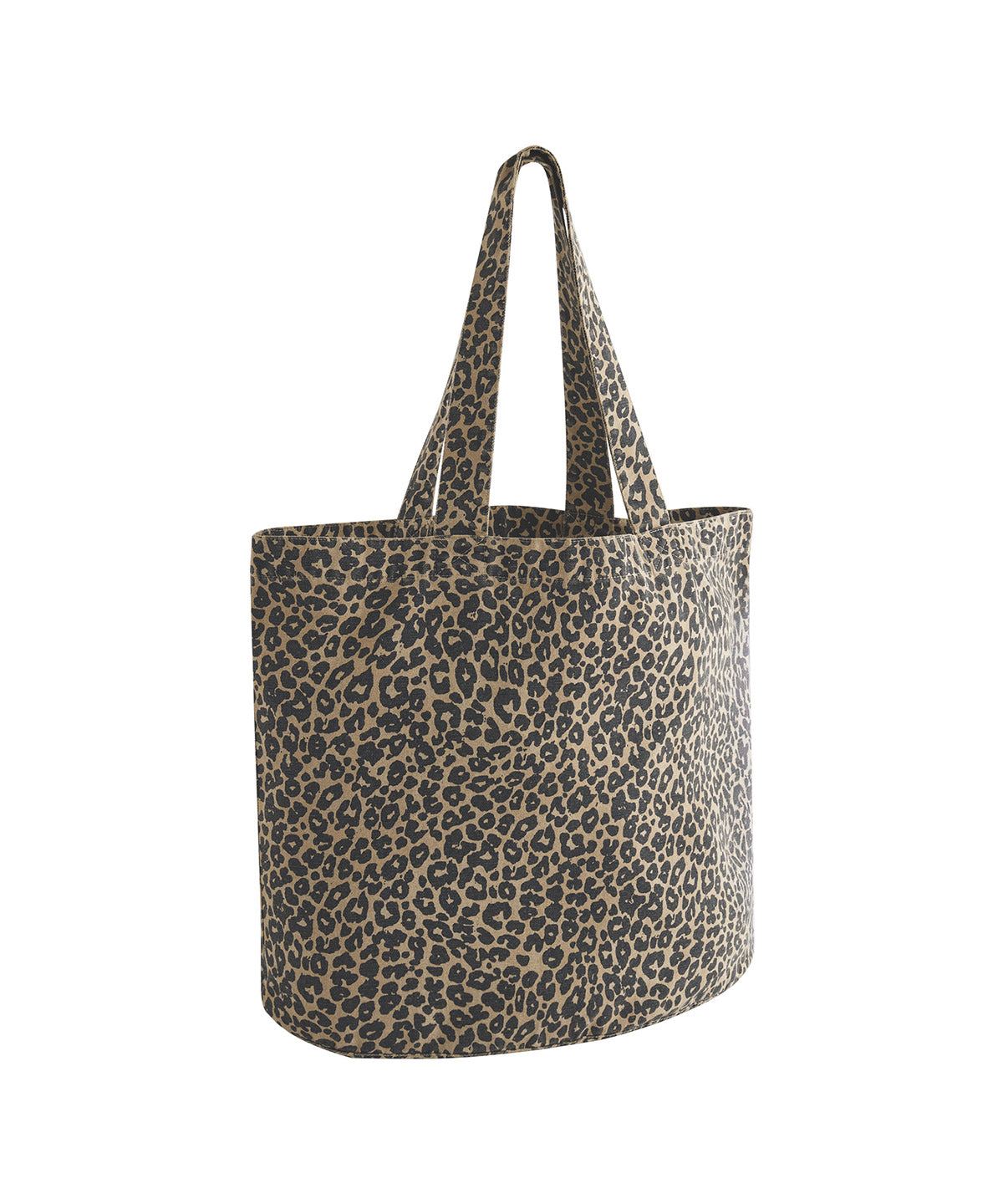 Westford Mill WM335 Leopard print canvas shopper in Vintage Leopard Print