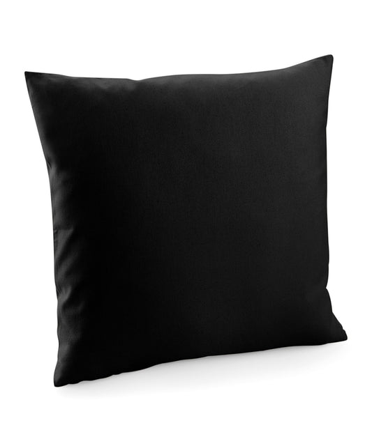 Westford Mill WM350 Fairtrade cotton canvas cushion cover in Black