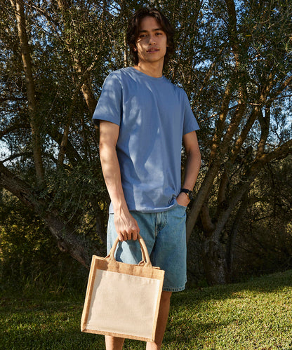 Westford Mill WM426 Cotton pocket jute midi tote