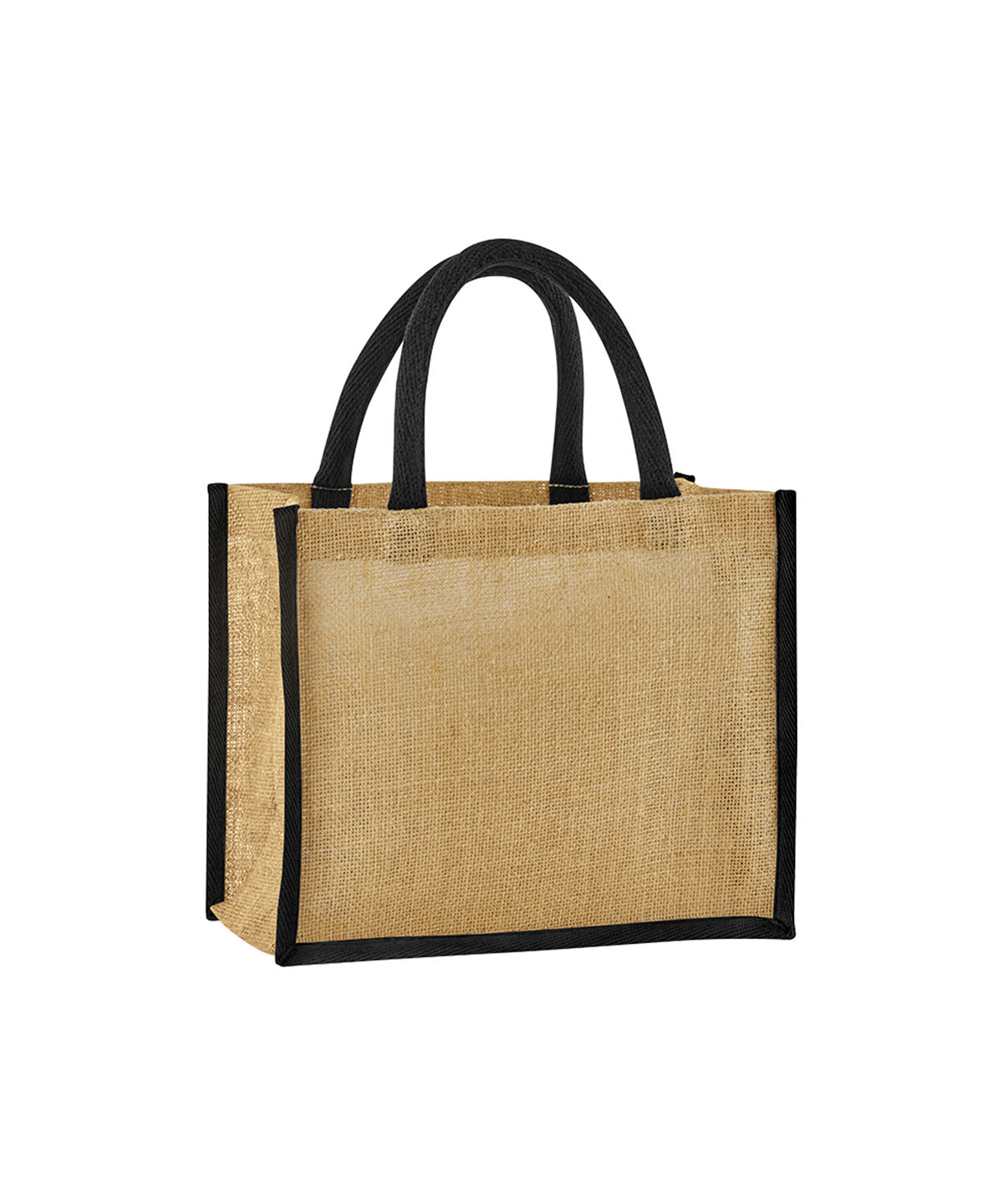 Westford Mill WM473 Natural starched jute midi tote in Natural/Black