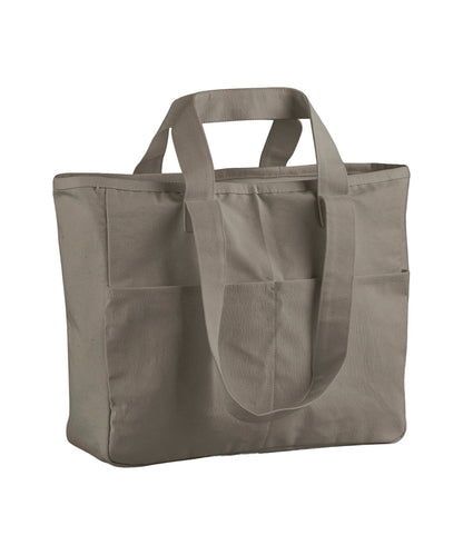 Westford Mill WM604 Double-handle cargo pocket tote in Mushroom