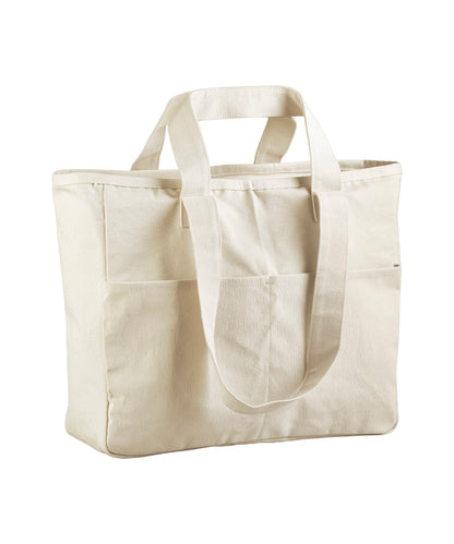 Westford Mill WM604 Double-handle cargo pocket tote in Natural