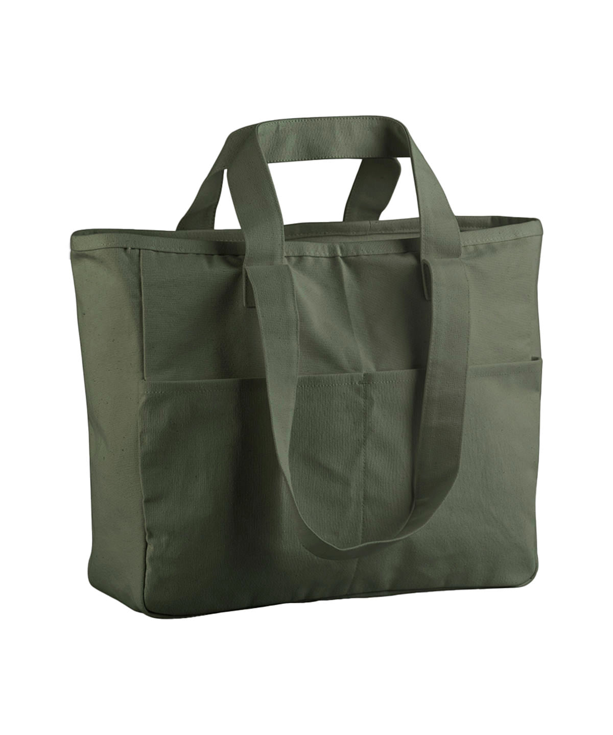 Westford Mill WM604 Double-handle cargo pocket tote in Olive Green