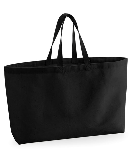 Westford Mill WM696 Oversized canvas tote bag in Black