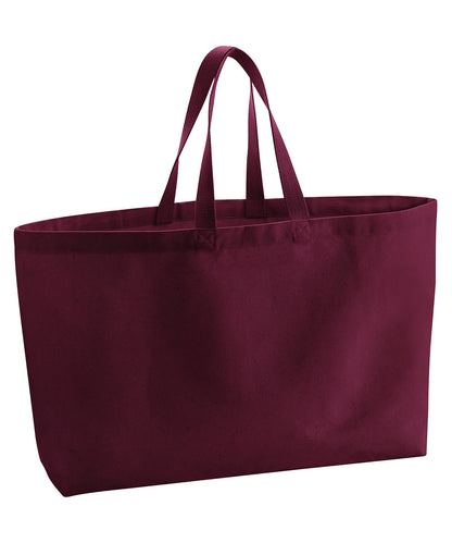 Westford Mill WM696 Oversized canvas tote bag in Burgundy