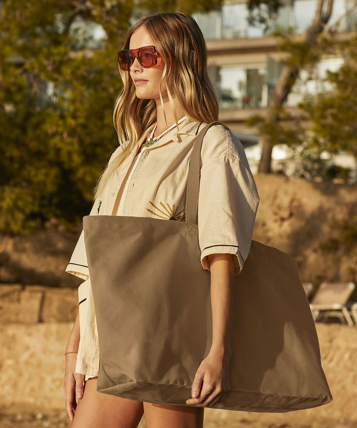 Westford Mill WM696 Oversized canvas tote bag