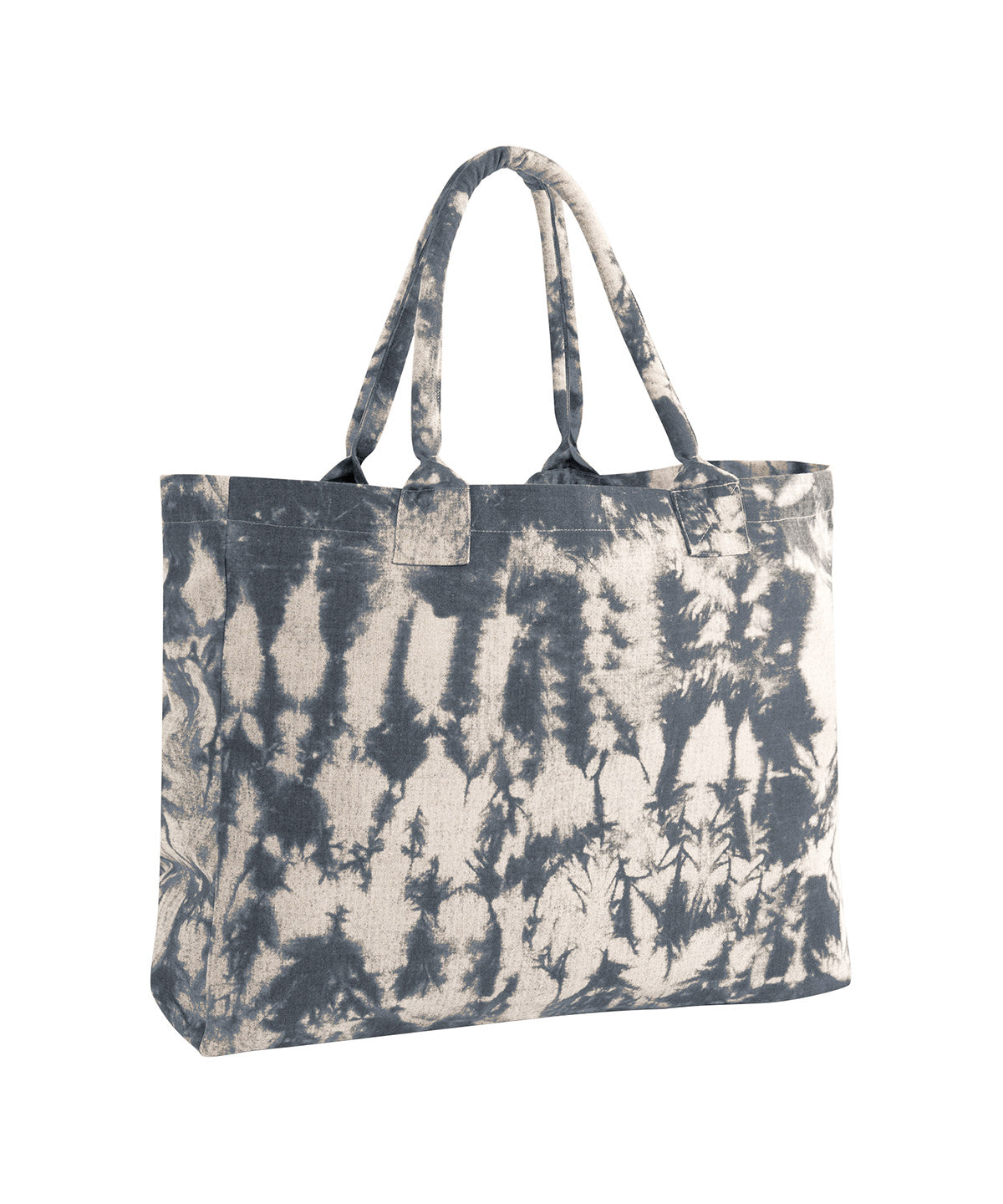 Westford Mill WM930 Tie-dye canvas tote bag in Natural Black Tie-Dye