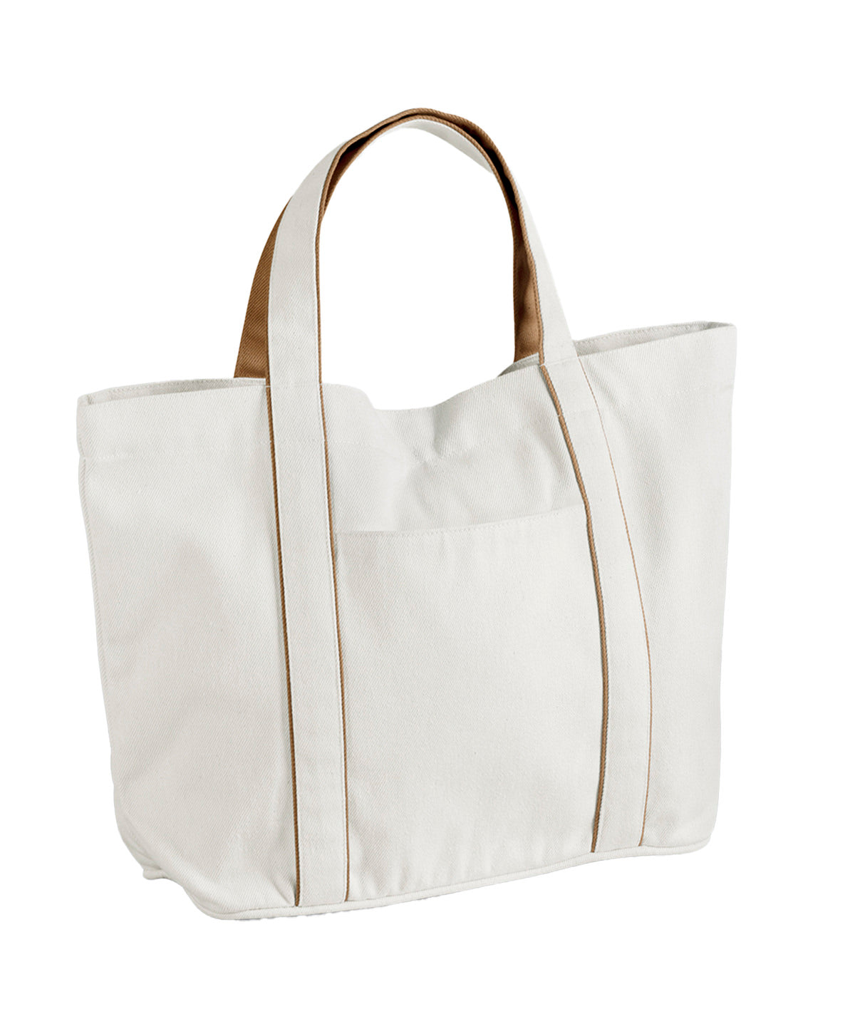 Westford Mill WM950 Courtside medium tote in Soft White/Caramel
