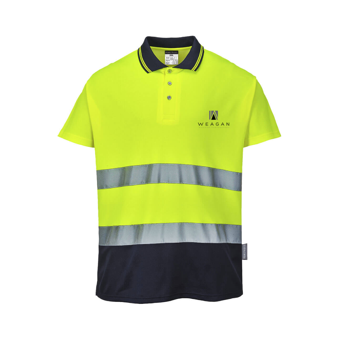 S174 - Hi-Vis Cotton Comfort Contrast Polo Shirt - Weagan