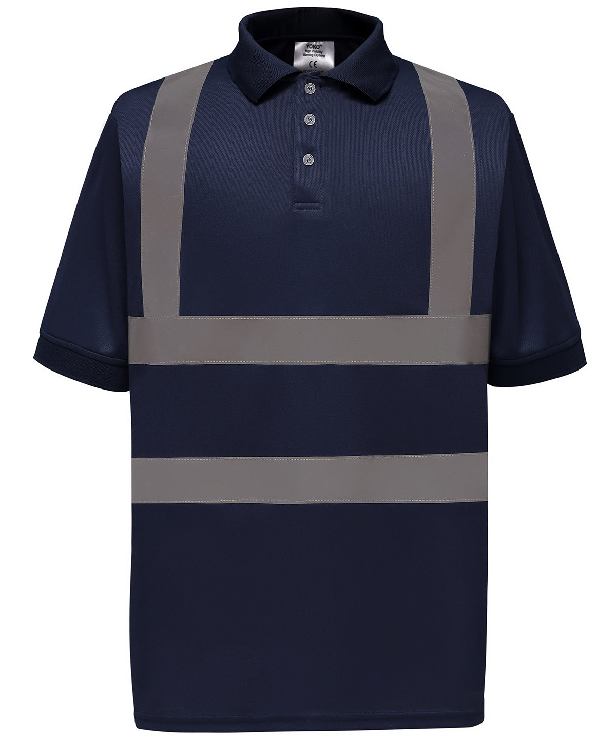 Yoko YK020 Hi-vis short sleeve polo (HVJ210) in Navy