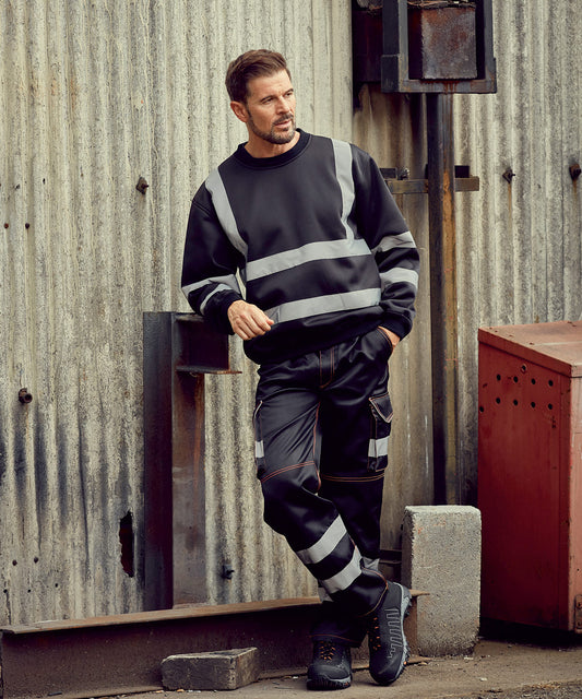 Yoko YK030 Hi-vis sweatshirt (HVJ510) in Black