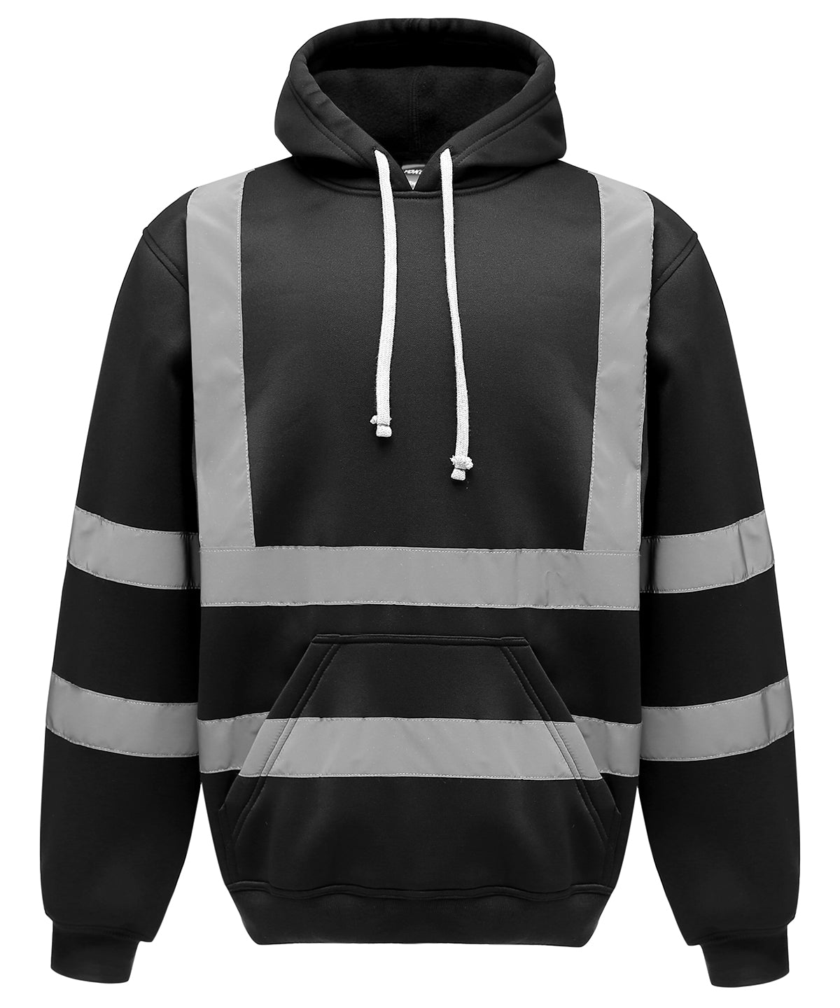 Yoko YK032 Hi-vis pull-over hoodie (HVK05) in Black