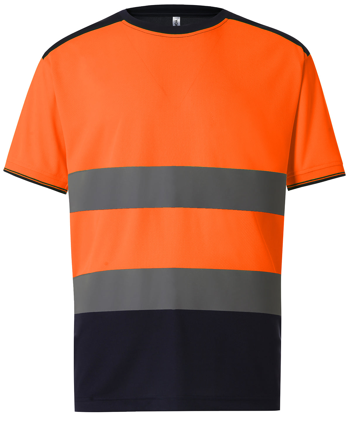 Yoko YK034 Hi-vis two-tone t-shirt (HVJ400) in Orange/Navy