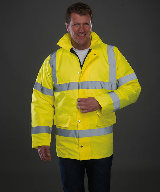 Yoko YK045 Hi-vis classic motorway jacket (HVP300) in Yellow