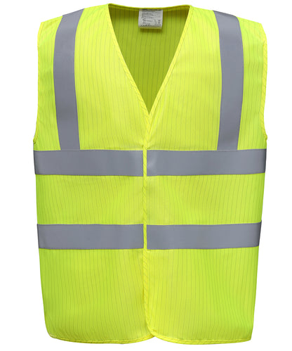 Yoko YK075 Hi-vis flame-retardant anti-static waistcoat (HVW100ASFR) in Yellow