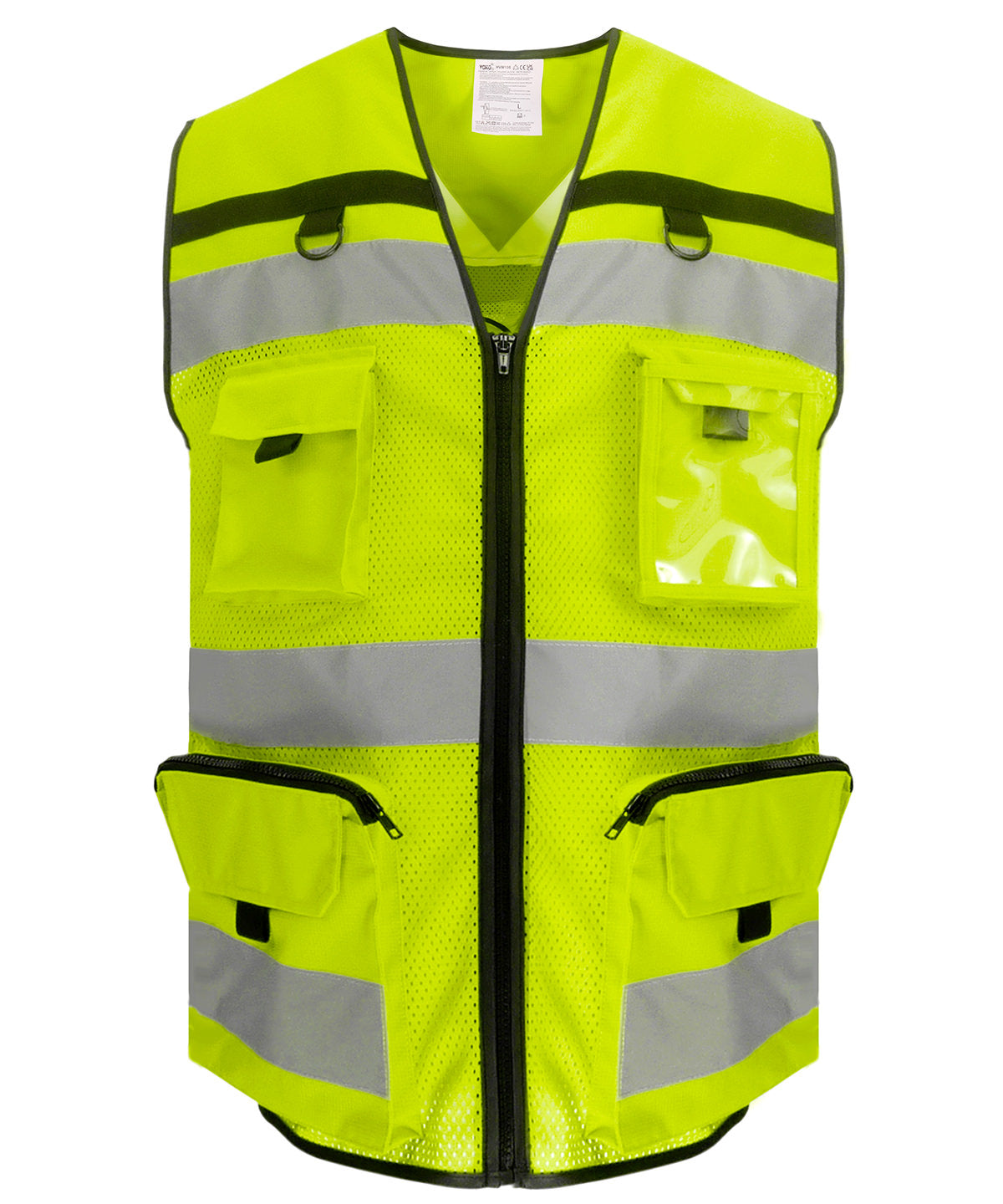 Yoko YK108 Hi-vis ripstop tool vest (HVW108) in Hi-vis Yellow Mesh