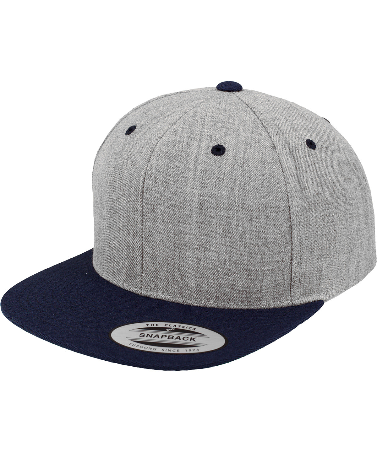Flexfit by Yupoong YP002 The classic snapback 2-tone (6089MT) in Heather/Navy