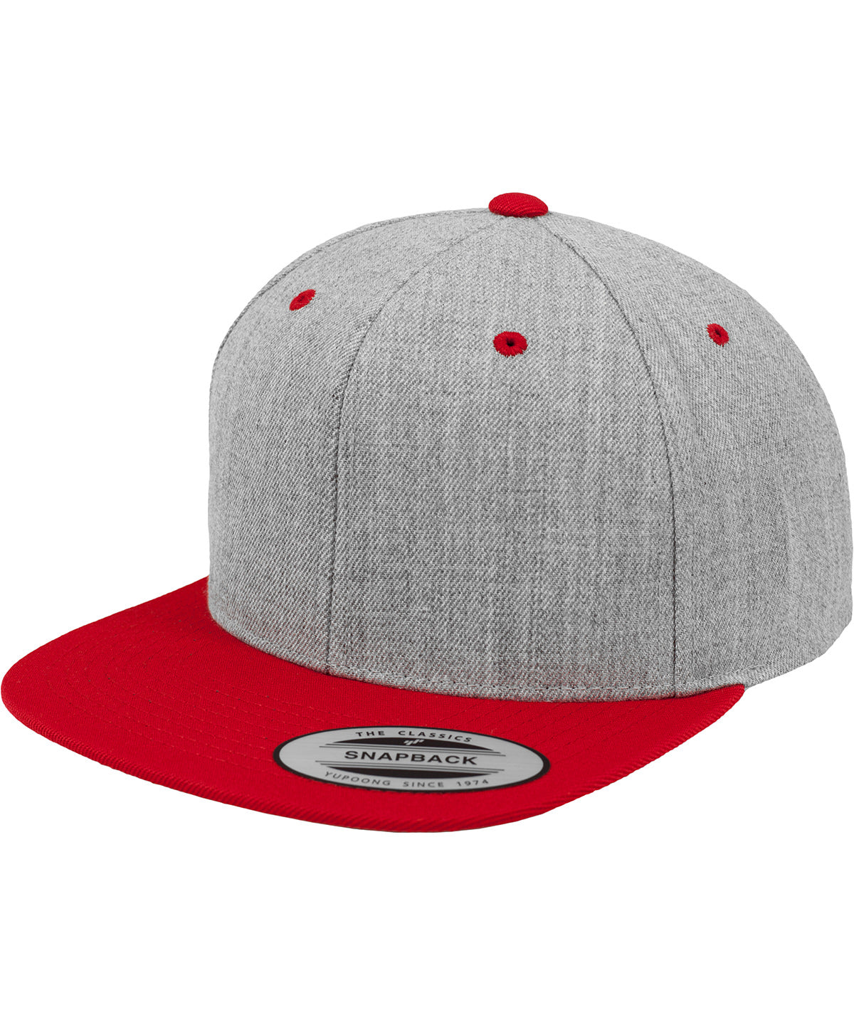 Flexfit by Yupoong YP002 The classic snapback 2-tone (6089MT) in Heather/Red