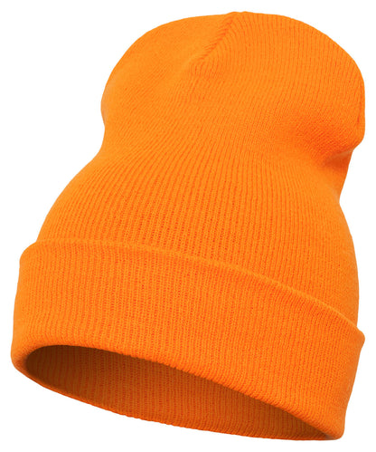 Flexfit by Yupoong YP012 Heavyweight long beanie (1501KC) in Blaze Orange