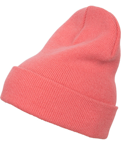 Flexfit by Yupoong YP012 Heavyweight long beanie (1501KC) in Coral