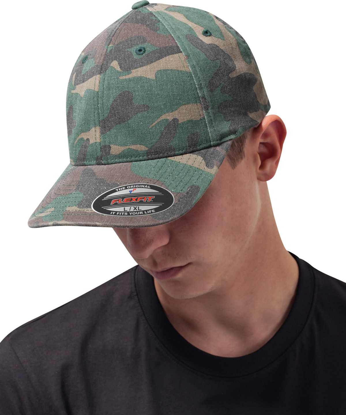 Flexfit by Yupoong YP026 Flexfit garment washed camo (6977CA)