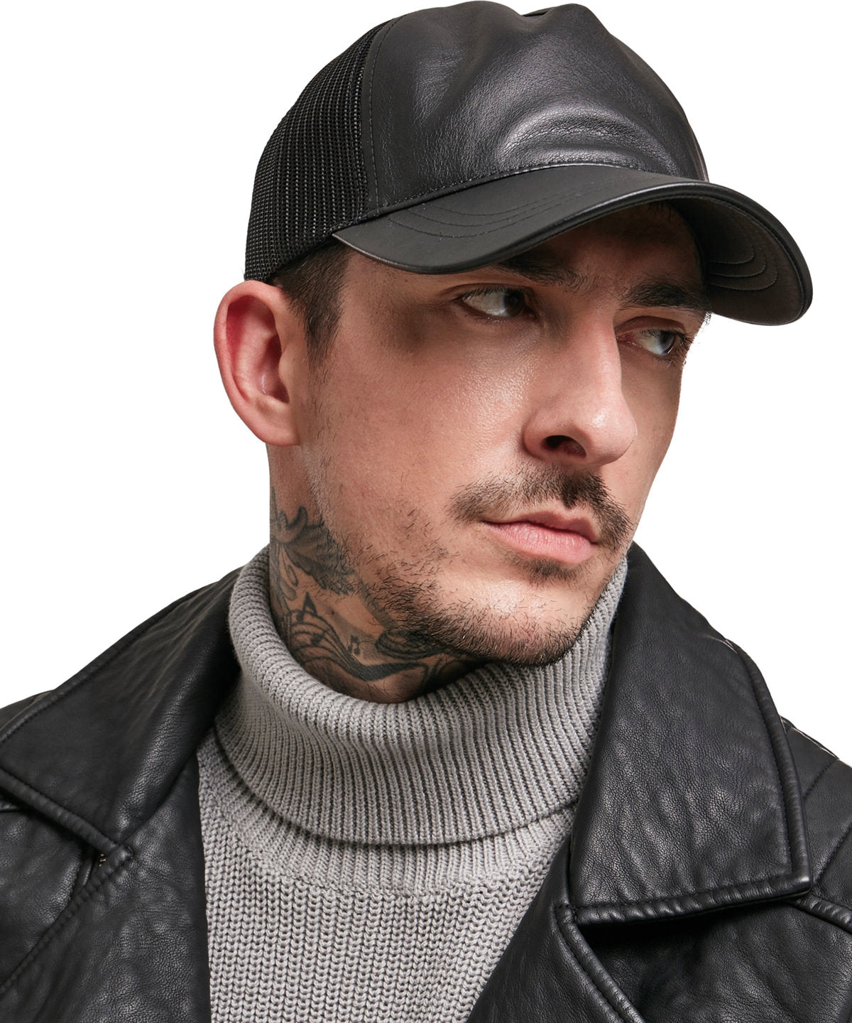 Flexfit by Yupoong YP038 Leather trucker