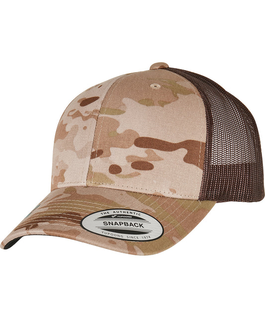 Flexfit by Yupoong YP131 Retro trucker Multicam® (6606MC) in Arid/Brown