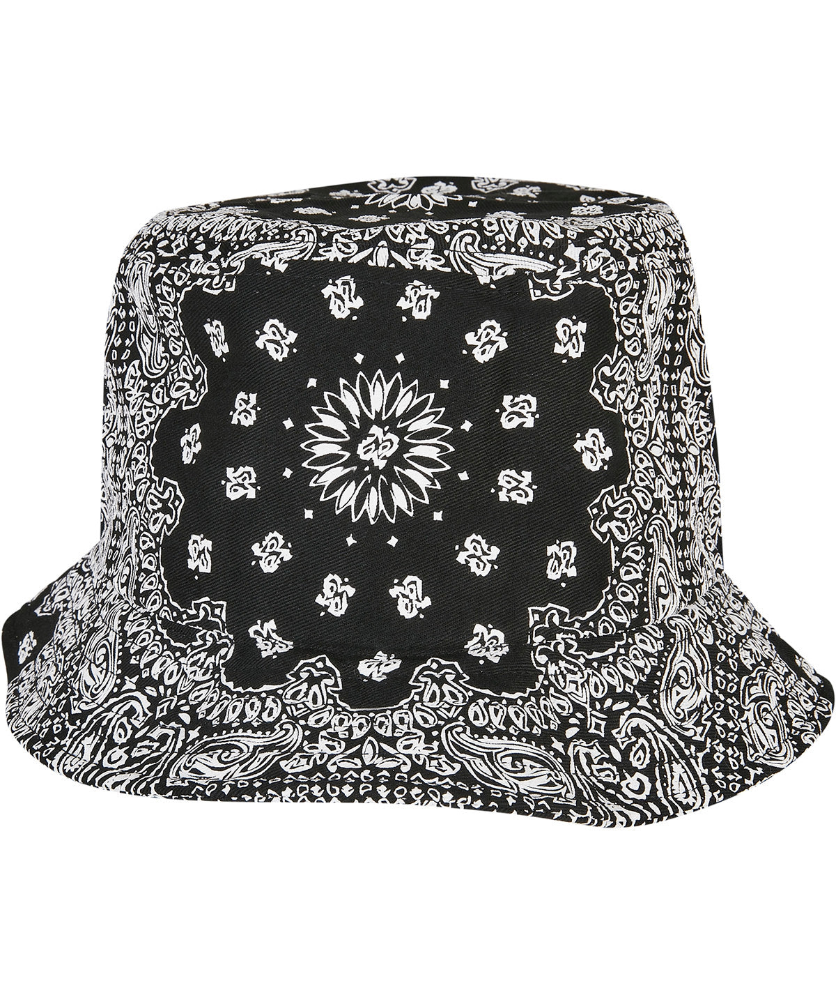 Flexfit by Yupoong YP140 Bandana print bucket hat (5003BP) in Black