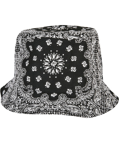 Flexfit by Yupoong YP140 Bandana print bucket hat (5003BP) in Black