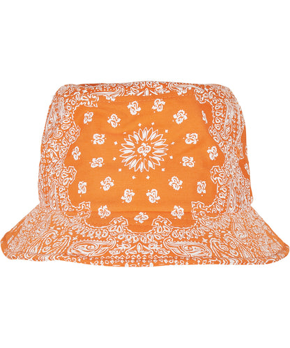 Flexfit by Yupoong YP140 Bandana print bucket hat (5003BP) in Orange