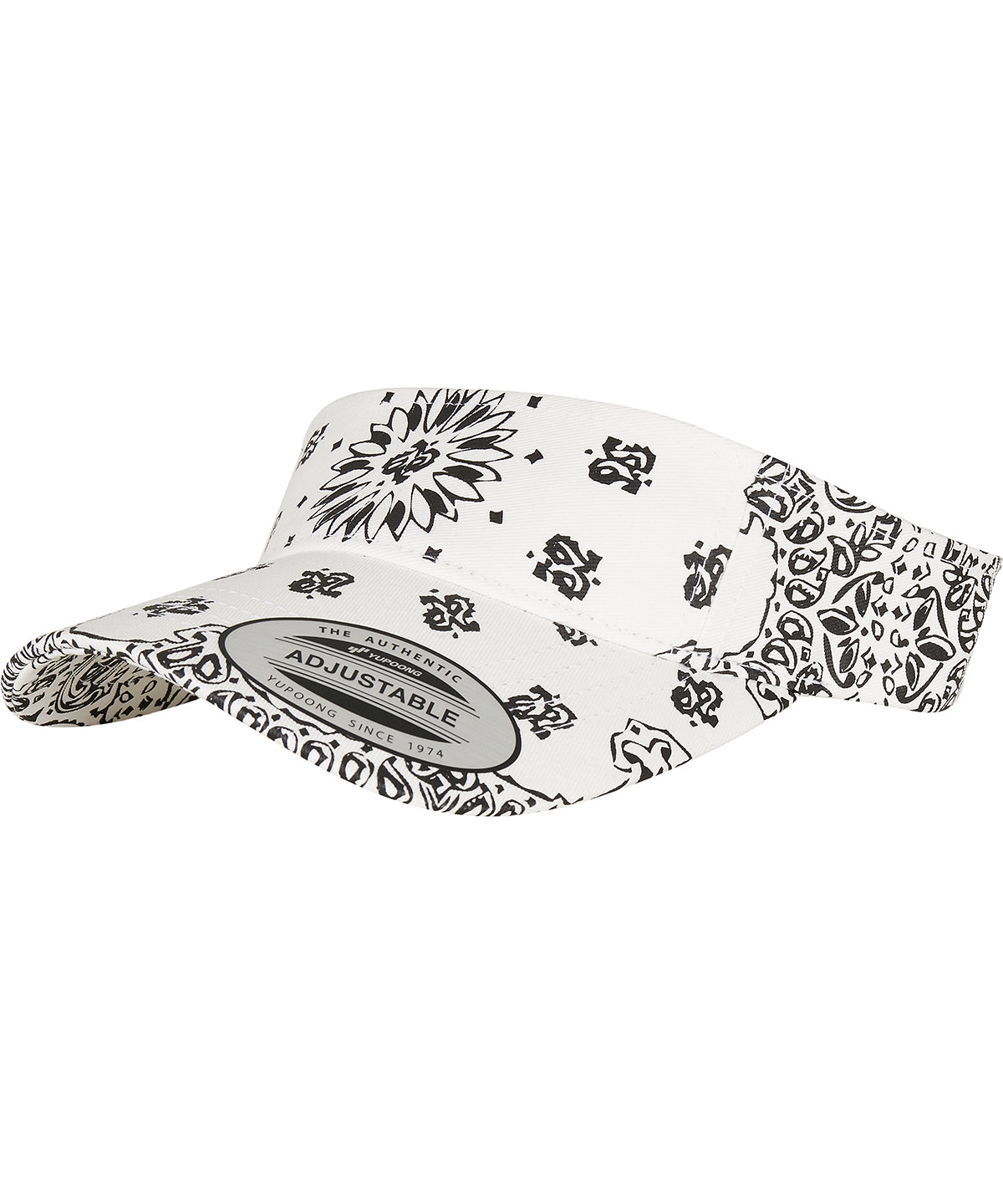 Flexfit by Yupoong YP143 Bandana print visor (8888BP) in White
