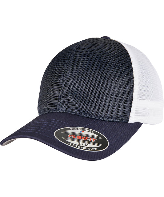 Flexfit by Yupoong YP156 Flexfit 360 omnimesh cap 2-tone (360T) in Navy/White