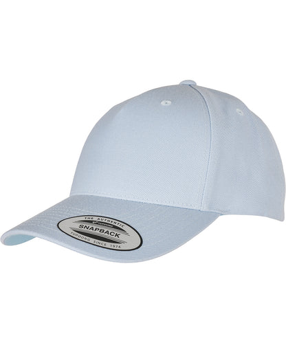 Flexfit by Yupoong YP158 YP classics 5-panel premium curved visor snapback cap (5789M) in Ballad Blue