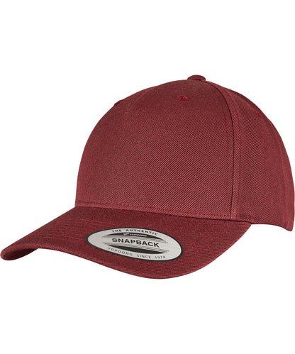 Flexfit by Yupoong YP158 YP classics 5-panel premium curved visor snapback cap (5789M) in Maroon