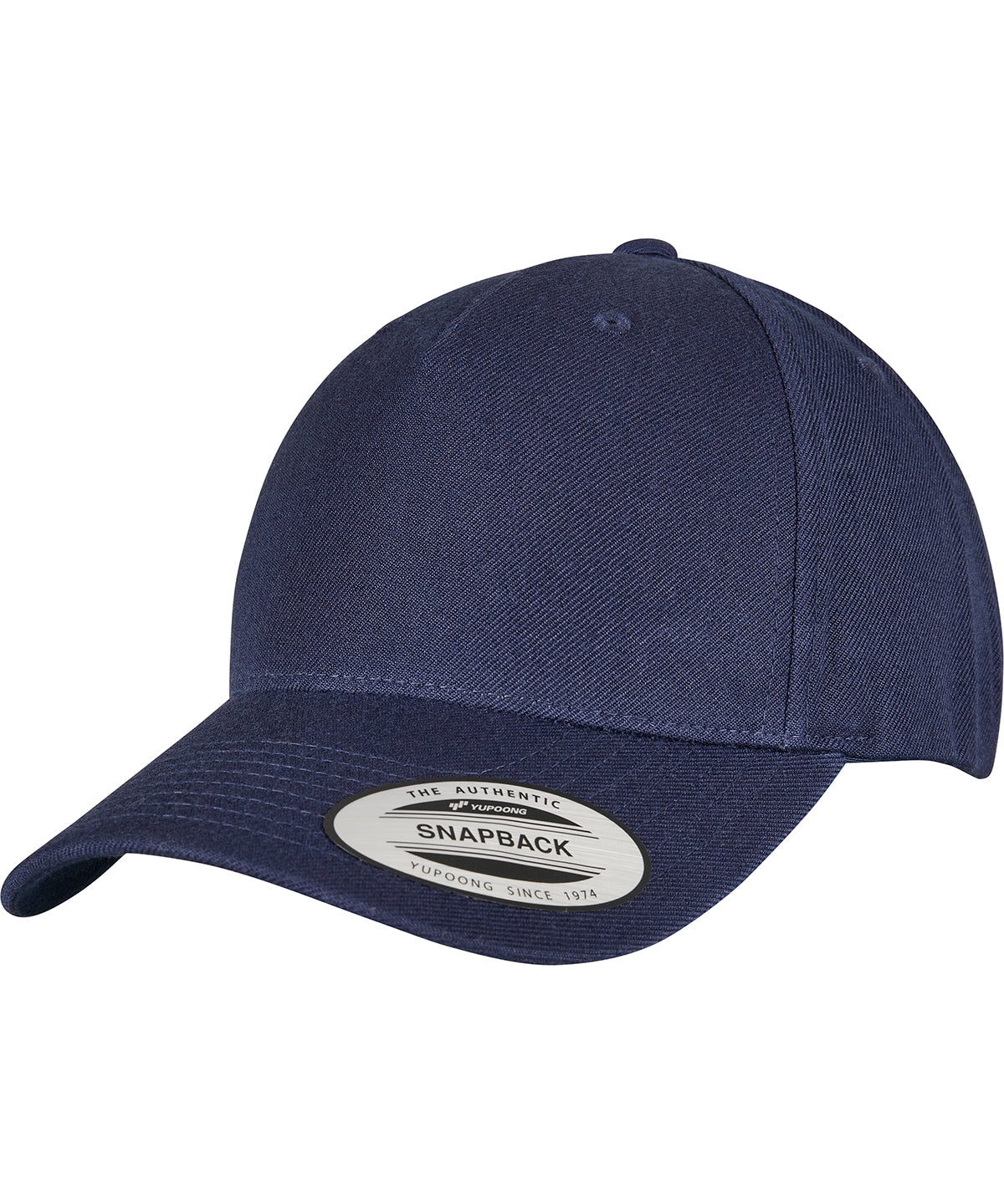 Flexfit by Yupoong YP158 YP classics 5-panel premium curved visor snapback cap (5789M) in Navy