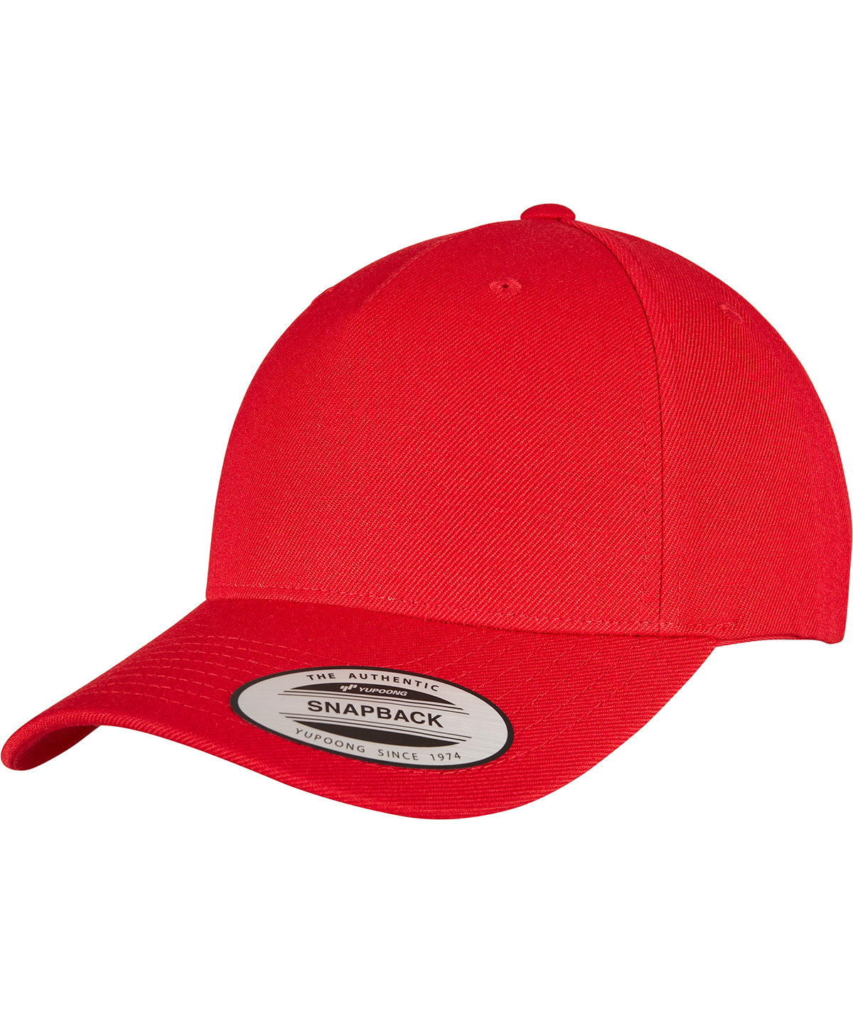 Flexfit by Yupoong YP158 YP classics 5-panel premium curved visor snapback cap (5789M) in Red