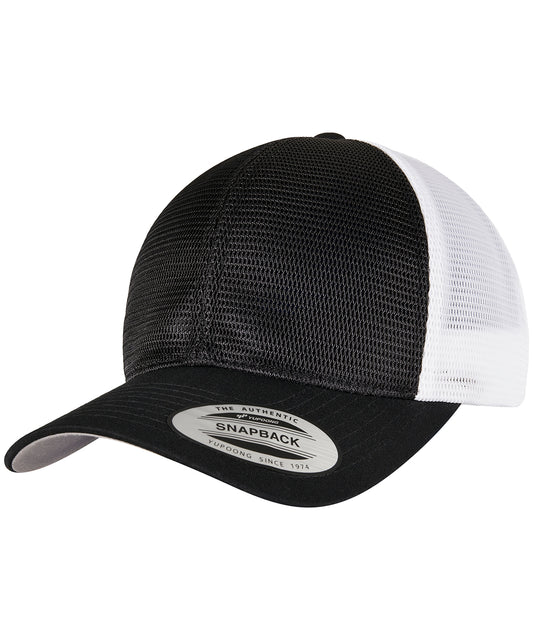 Flexfit by Yupoong YP162 360° omnimesh 2-tone cap (6360T) in Black/White