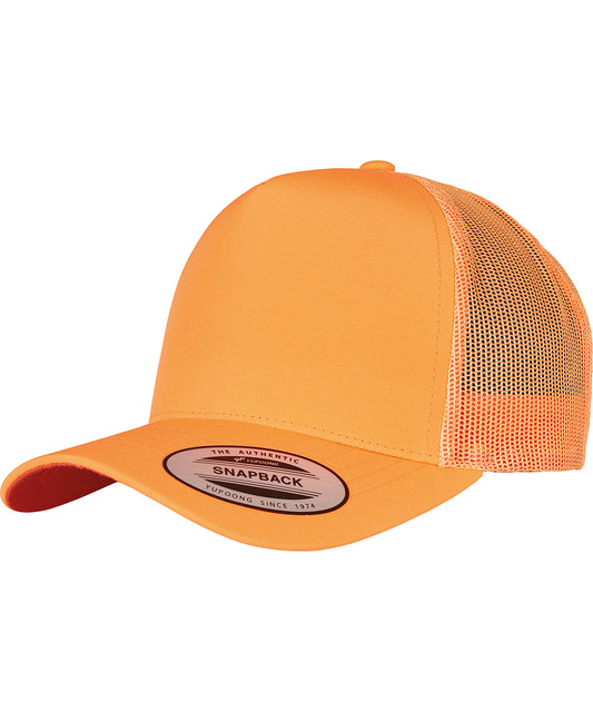Flexfit by Yupoong YP163 Neon retro trucker (6506NT) in Neon Orange