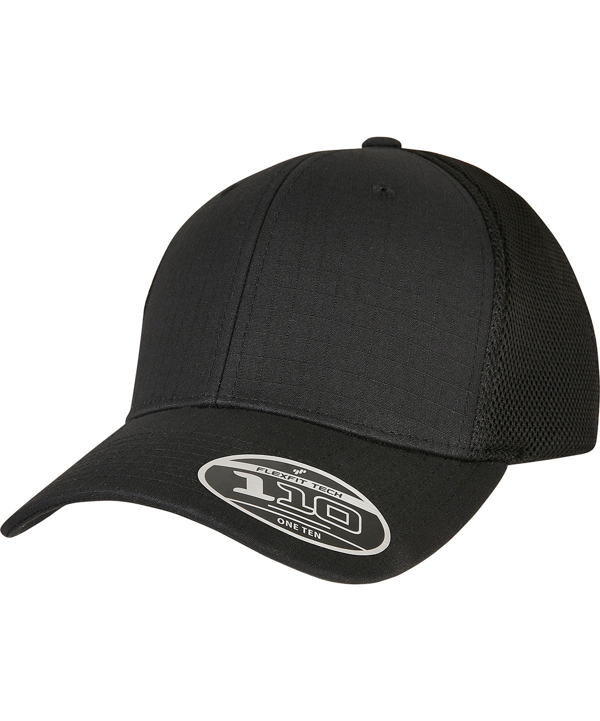 Flexfit by Yupoong YP188 110 Flexfit Ripstop mesh cap (110RM) in Black