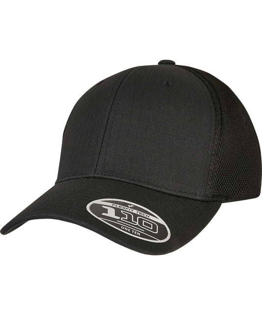 Flexfit by Yupoong YP188 110 Flexfit Ripstop mesh cap (110RM) in Black