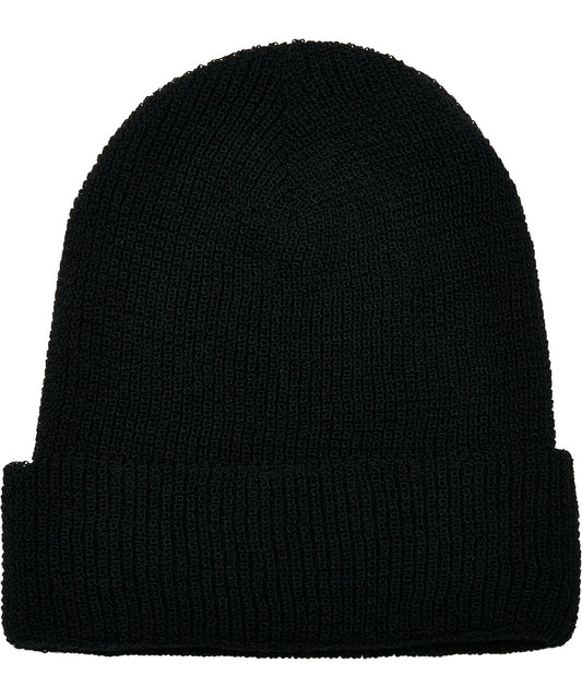 Flexfit by Yupoong YP192 Recycled yarn waffle knit beanie (1505RY) in Black
