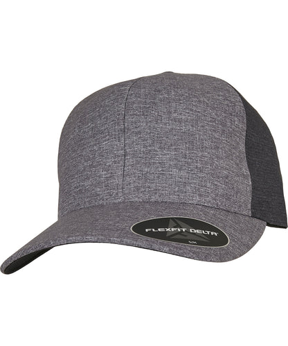 Flexfit by Yupoong YP194 Flexfit Delta® carbon 2-tone cap (180T) in Melange Blue /Melange Charcoal