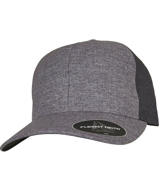 Flexfit by Yupoong YP194 Flexfit Delta® carbon 2-tone cap (180T) in Melange Blue /Melange Charcoal
