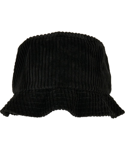 Flexfit by Yupoong YP197 Big corduroy bucket hat (5003BC) in Black