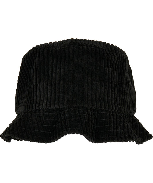 Flexfit by Yupoong YP197 Big corduroy bucket hat (5003BC) in Black