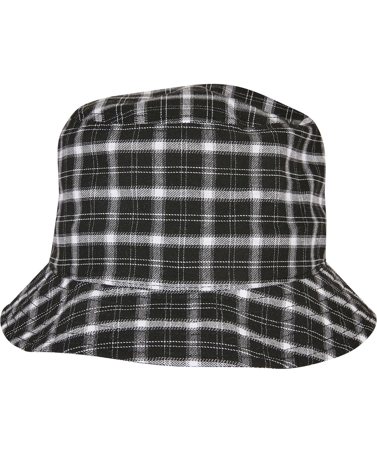 Flexfit by Yupoong YP198 Check bucket hat (5003C) in Black/Grey